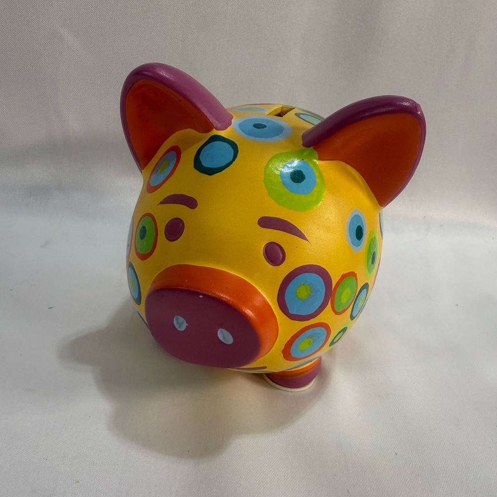 Cupcakes and Cartwheels Polka Dots piggy bank